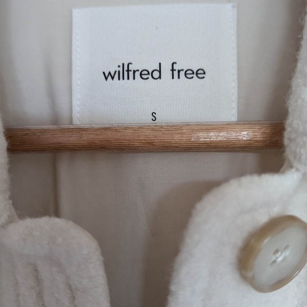 Aritzia Wilfred Free Cream 100% Wool Shacket Size Small - Picture 4 of 4